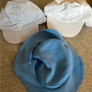 F&F Baby Caps in Striped and White